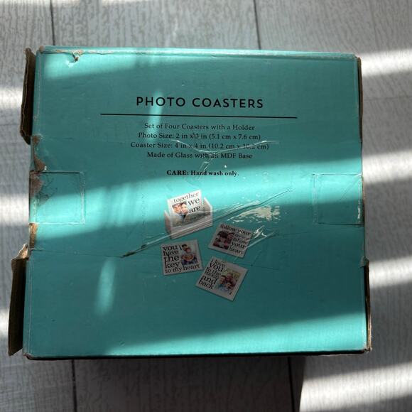 Modern Expressions Photo Coasters with Holder – Set of 4 - Picture 13 of 16